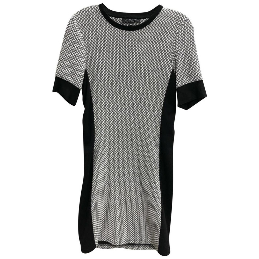 TOPSHOP TALL PRINTED POLY KNIT DRESS 10